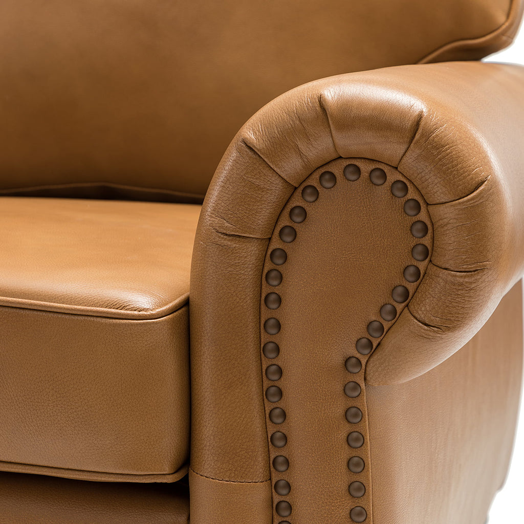 Transitional Sofa with Removable Cushions and Nailhead Trim F73594