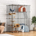 Large Cat Cage Indoor DIY Cat Playpen Detachable Metal Wire Kennels Crate H616876