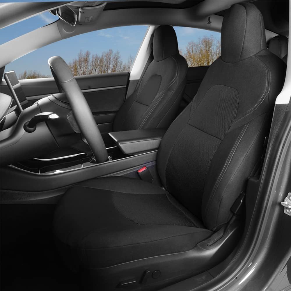 Gray and Black 2PCS Car Seat Covers P71576