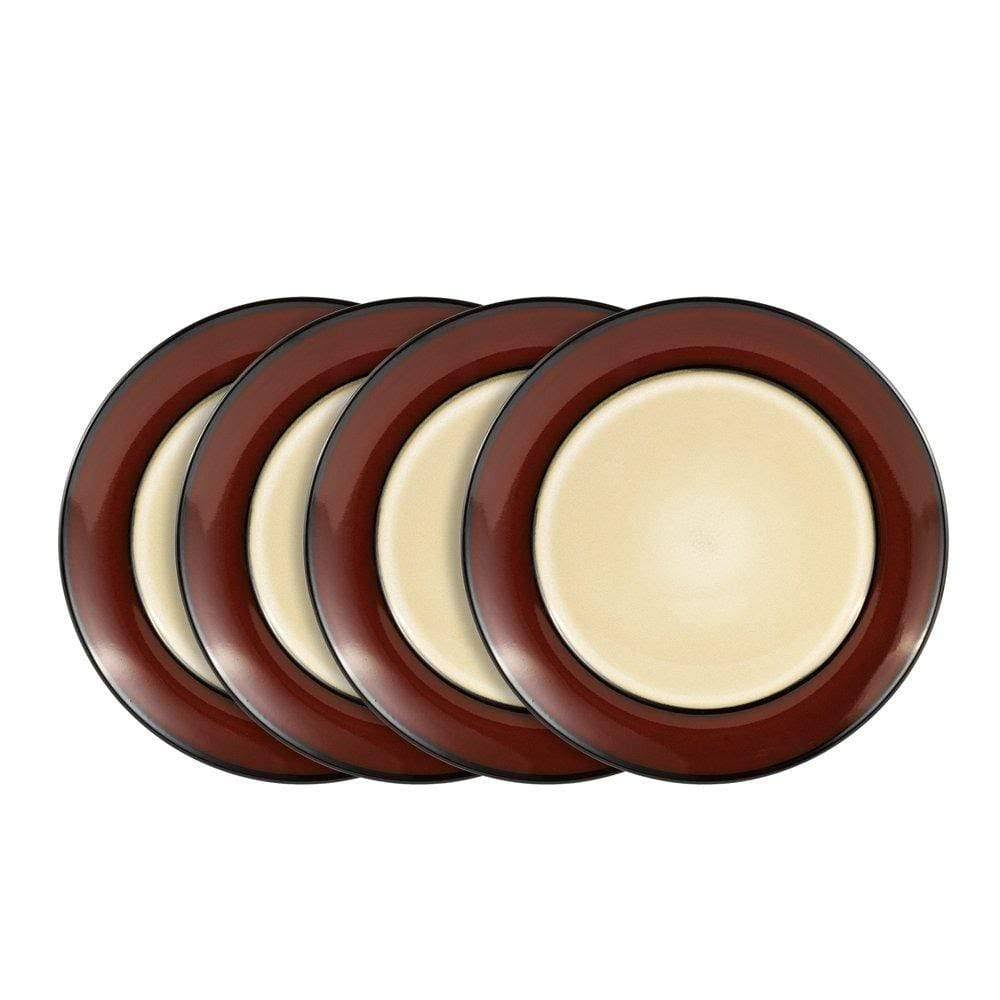 Red Round Dinner Plates Set of 4 N3583