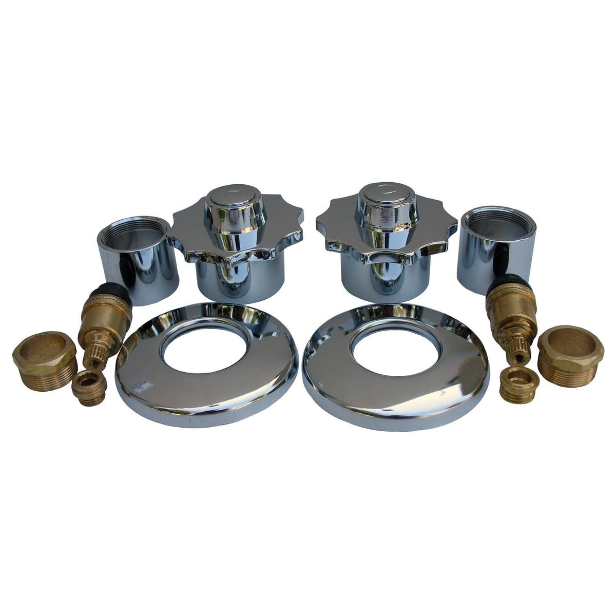 Chrome 2-Valve Trim Kit with Stems I24143