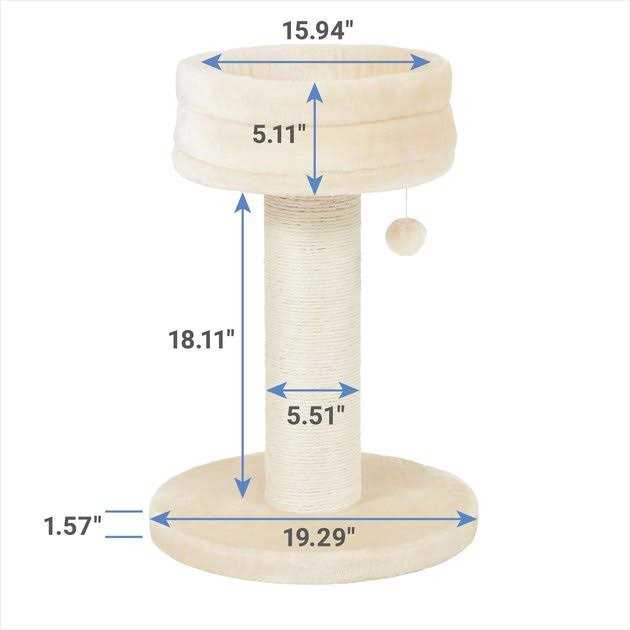 24.8-in Heavy Duty Faux Fur Cat Tree I2196