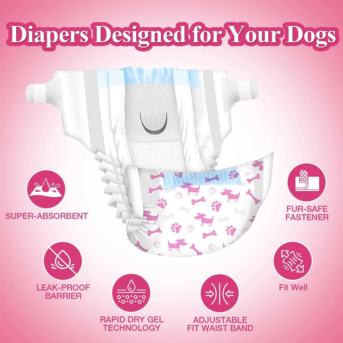 Disposable Female Dog Diapers Super Absorbent I250286
