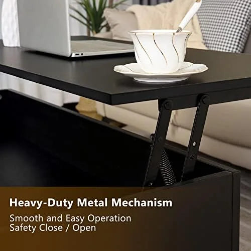 LED Lift Top Coffee Table with Charging Station S831