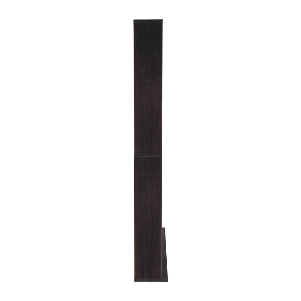 54" Espresso Adjustable Wood Media Storage Shelf Bookcase N522