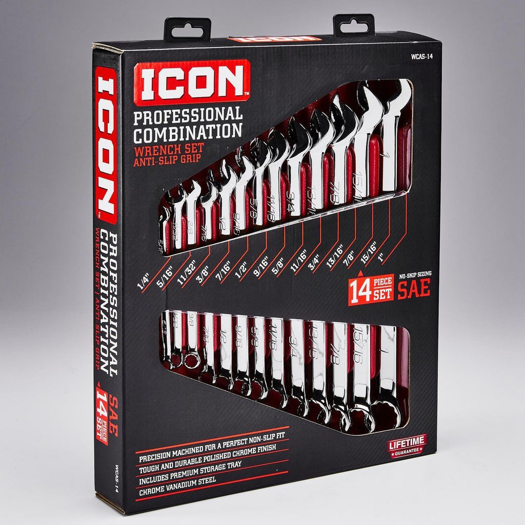 SAE Combination Wrench Set, 14-Piece O844