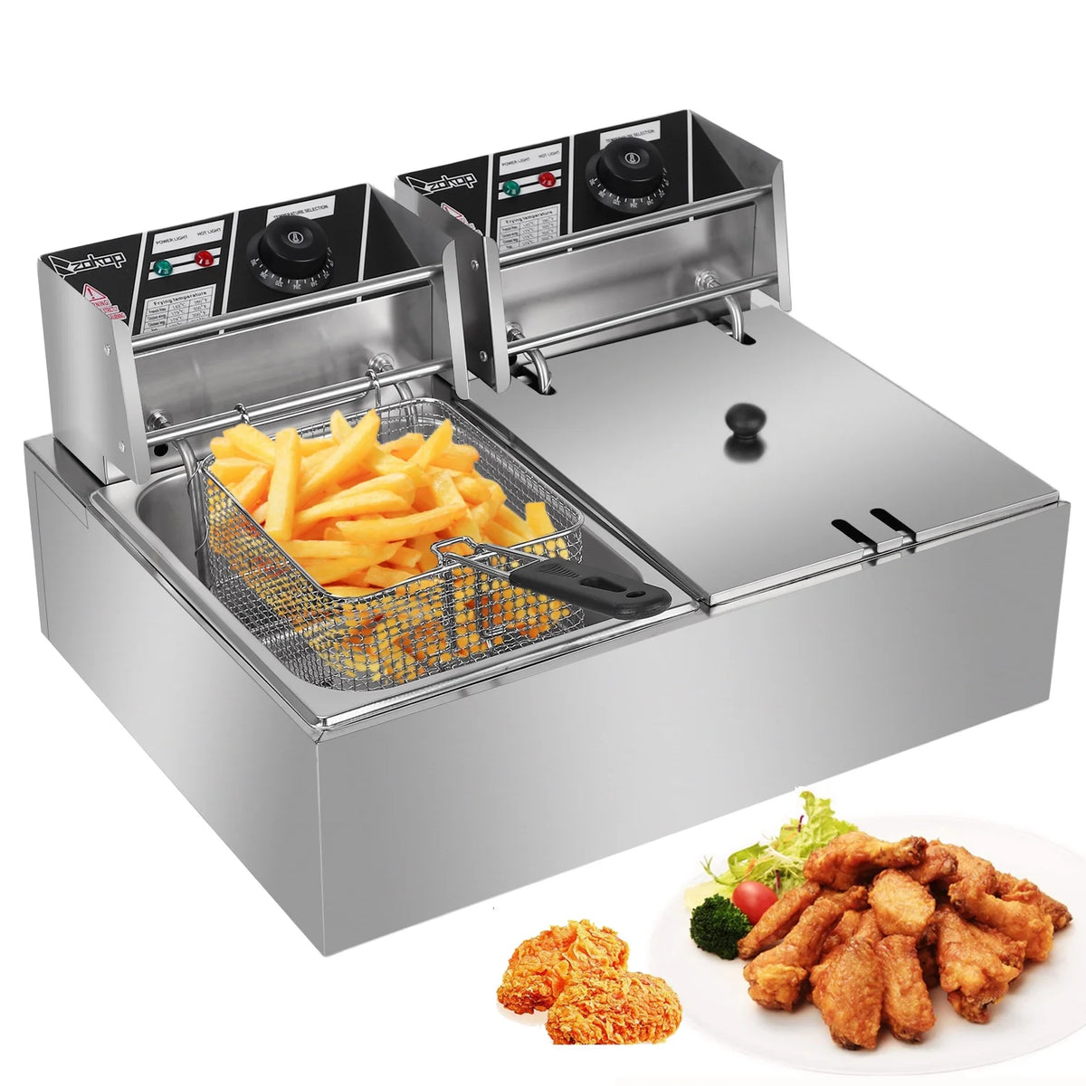 12L 5000W Stainless Steel Electric Countertop Deep Fryer R661