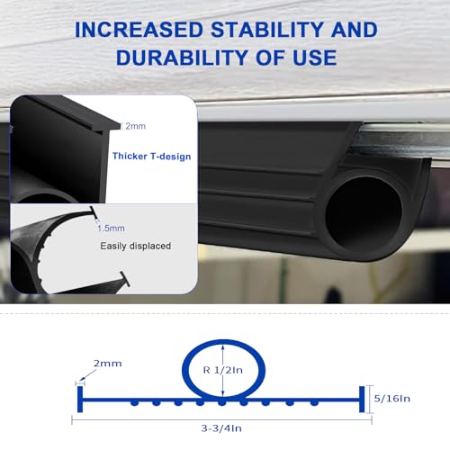 Black 16 Ft Rubber Garage Door Seal Kit L523333
