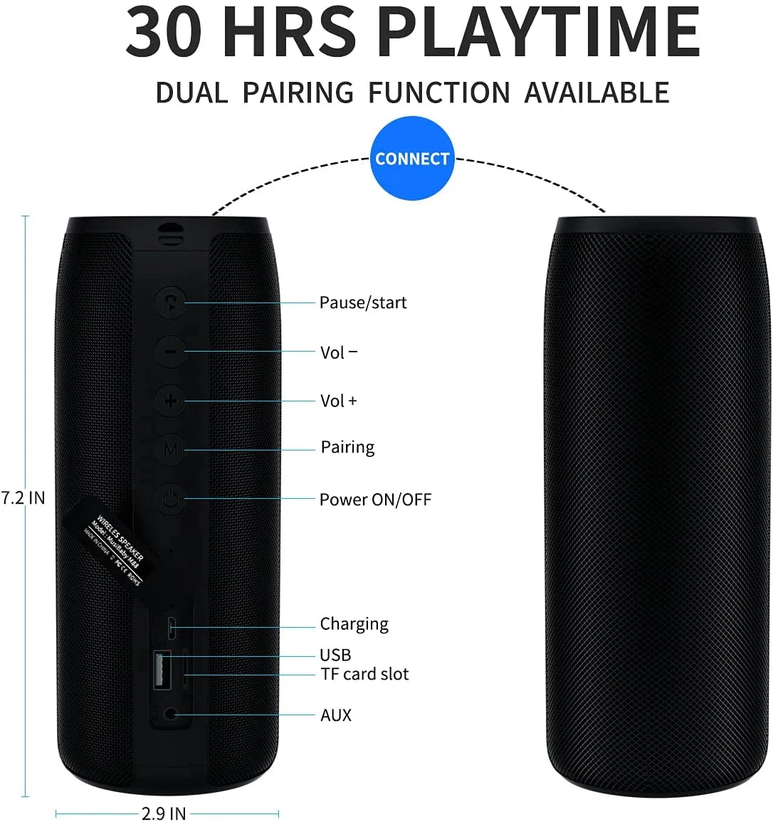 Waterproof Bluetooth Portable Wireless Speaker N525