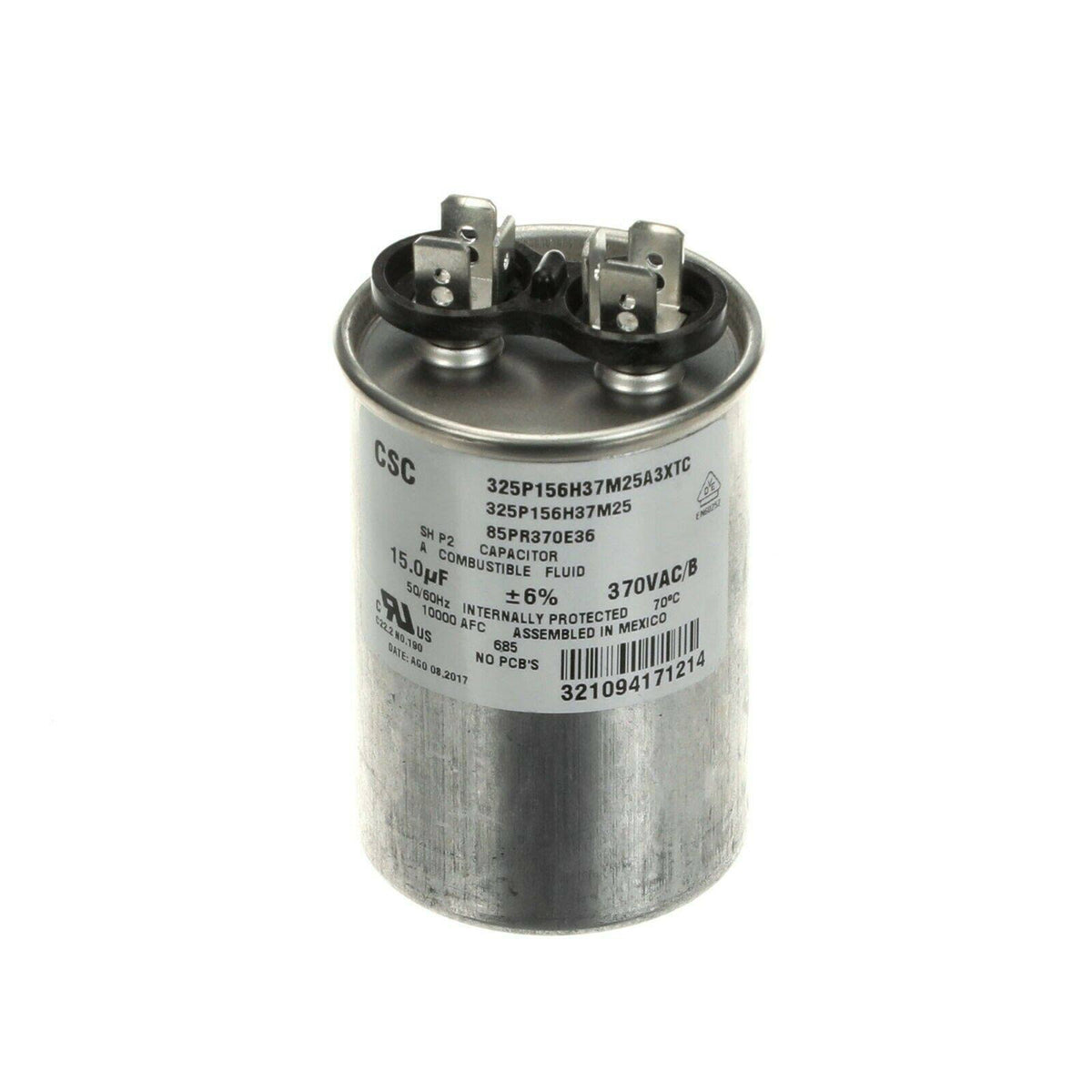 15.0 UF 370VAC/B 50/60Hz Run Capacitor G139458