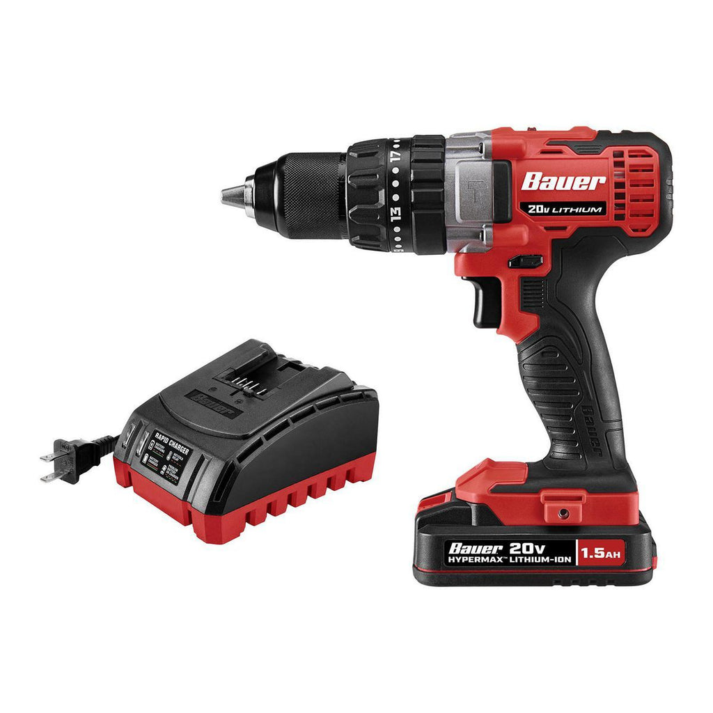 20V Cordless 1/2 in. Hammer Drill/Driver Kit with Battery and Charger S849