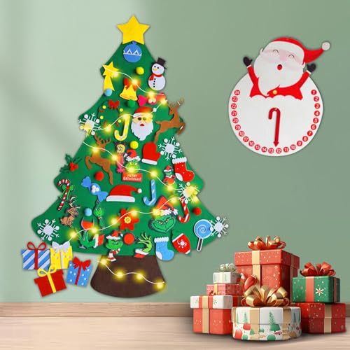 Felt Christmas Tree with 52 Ornaments K543850