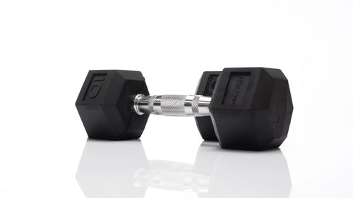 10lb Black Rubber Hex Dumbbell Pair M78540