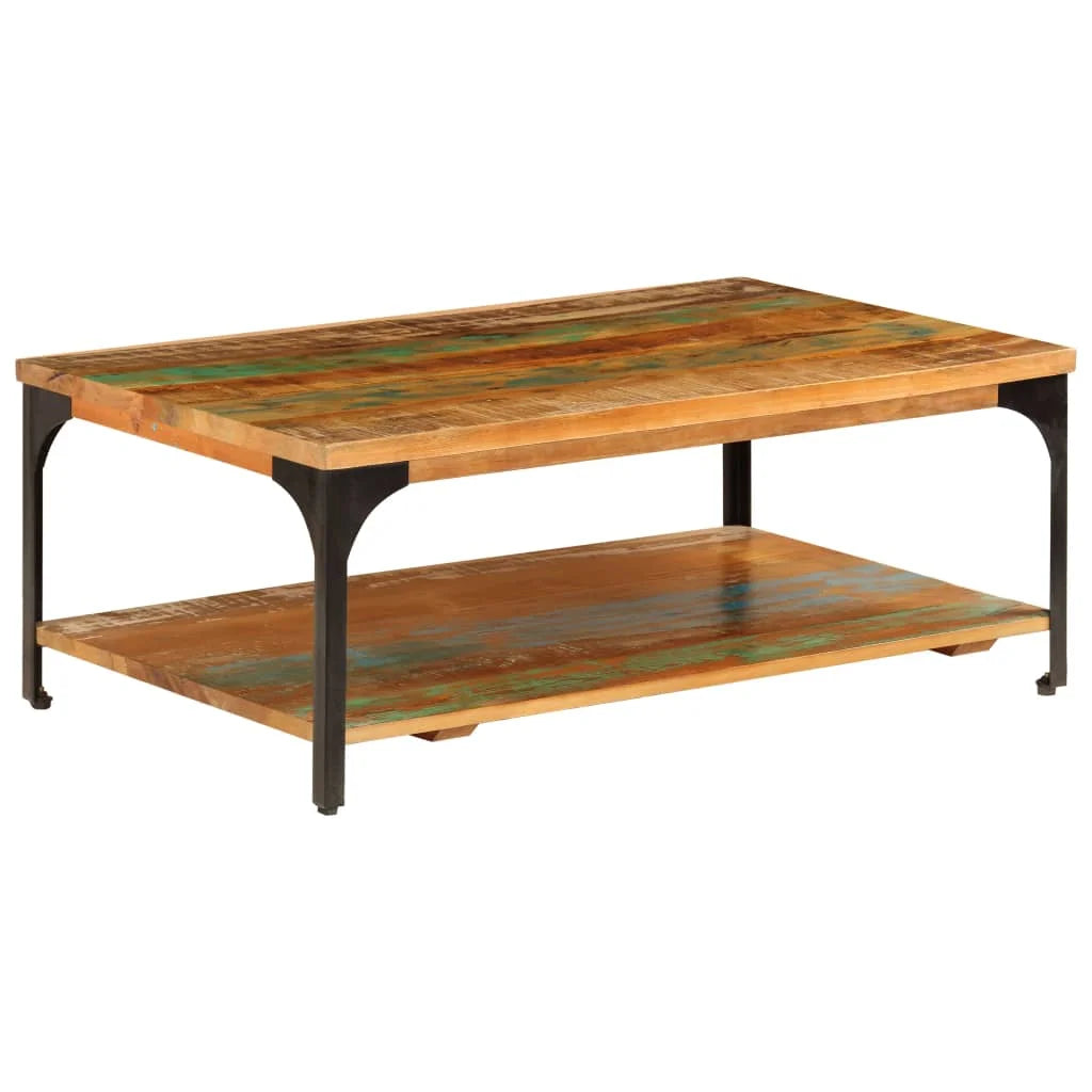 Coffee Table with Shelf Solid Reclaimed Wood Q6607