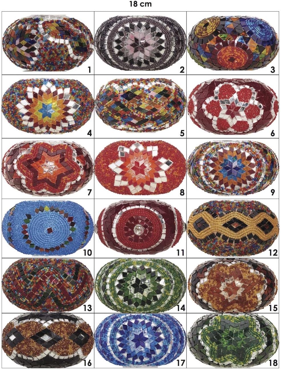 Turkish Moroccan Mosaic Multicolor 11 Globes Floor Lamp Z367