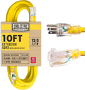 100 Ft 15 Amp 12 Gauge Yellow Extension Cord E809