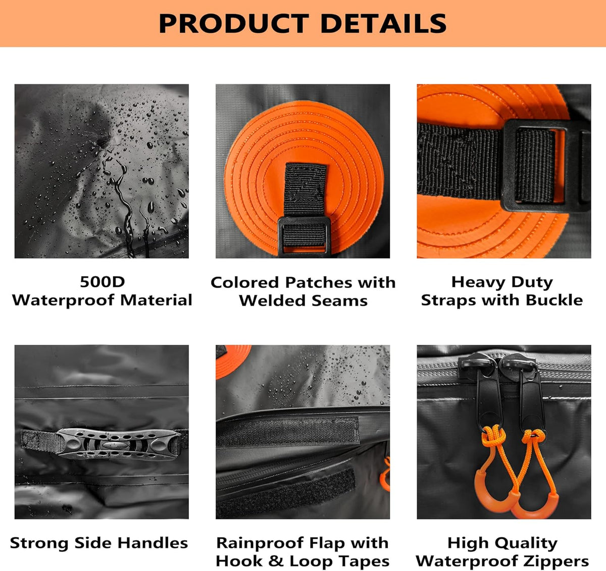 Hitch Cargo Carrier Bag 60 x 24 x 26 Foldable with 6 Reinforced Straps B6575