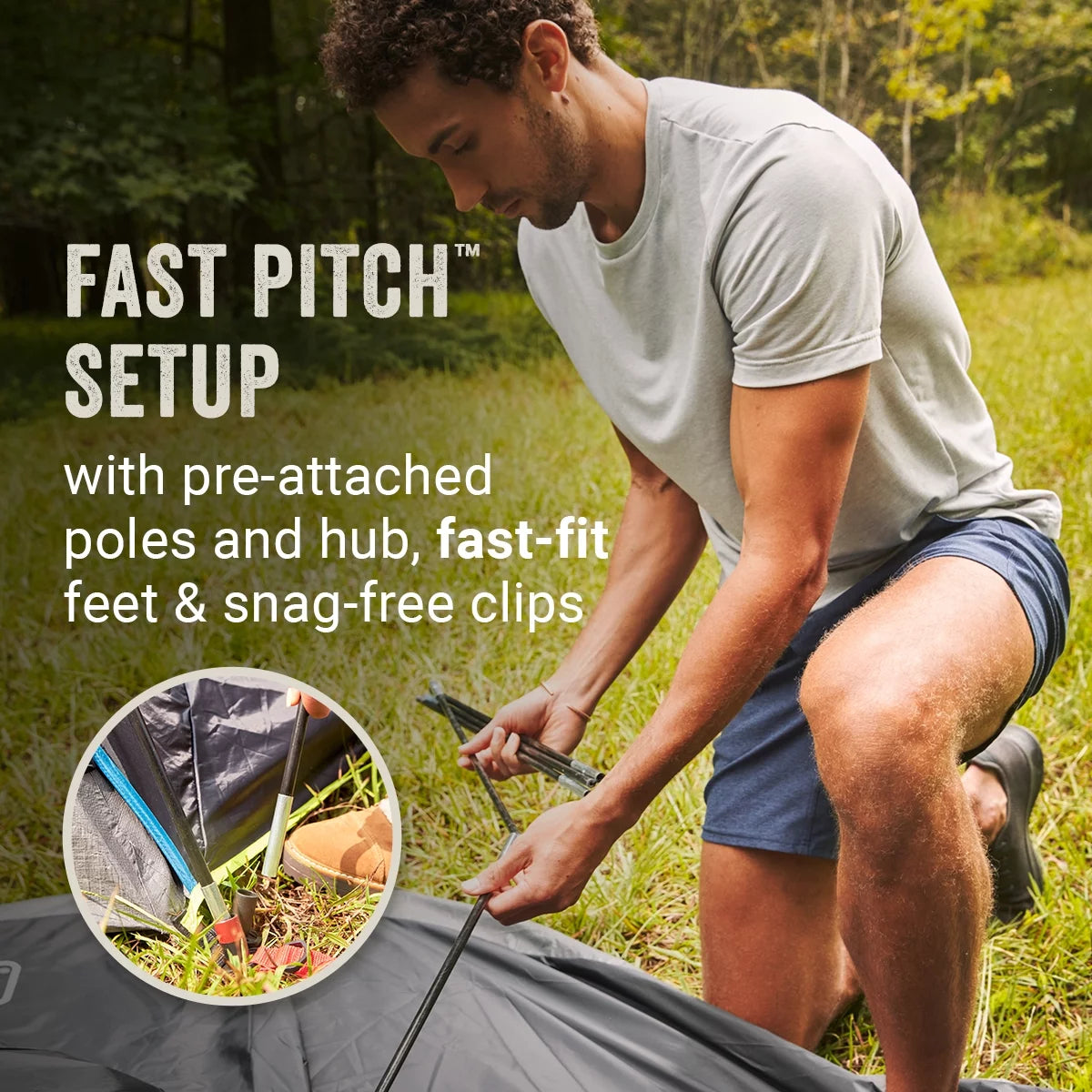 6-Person Dark Room Dome Camping Tent with Screen Room M569