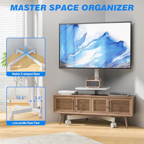 Rolling TV Stand with Shelf for 23-65 inch TVs X998