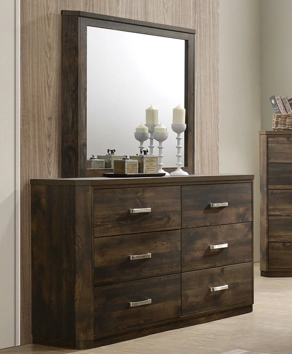 King Bedroom Set 4pc Wooden Furniture V2120