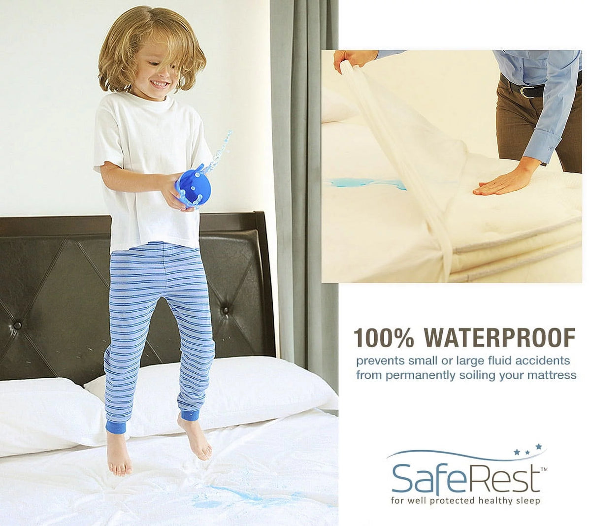 Hypoallergenic Waterproof King Mattress Protector Y1420
