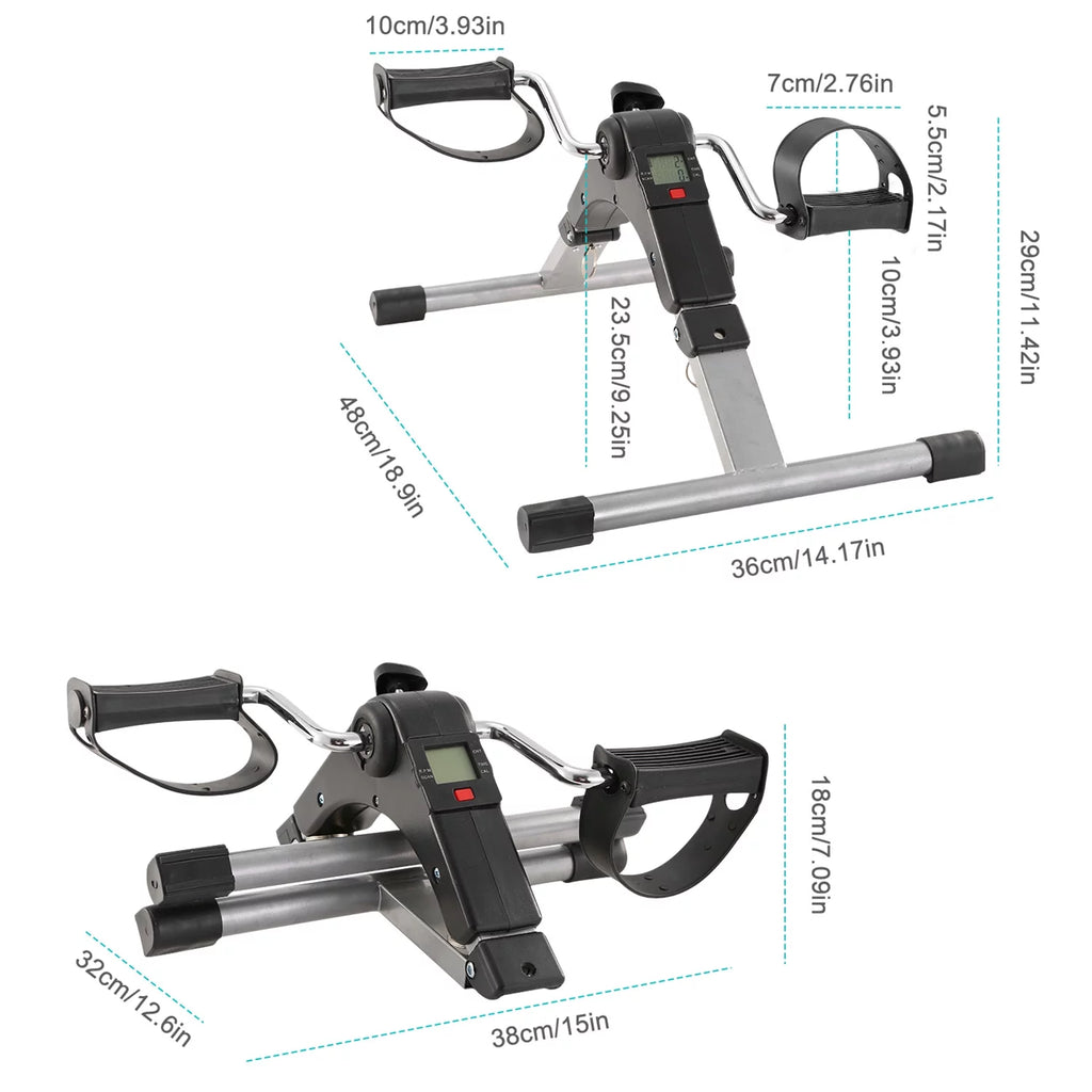 Folding Stationary Exercise Bike LCD Display Black Z7663