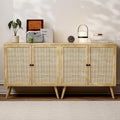 Set of 2 Rattan Sideboard Cabinet with Storage H8433
