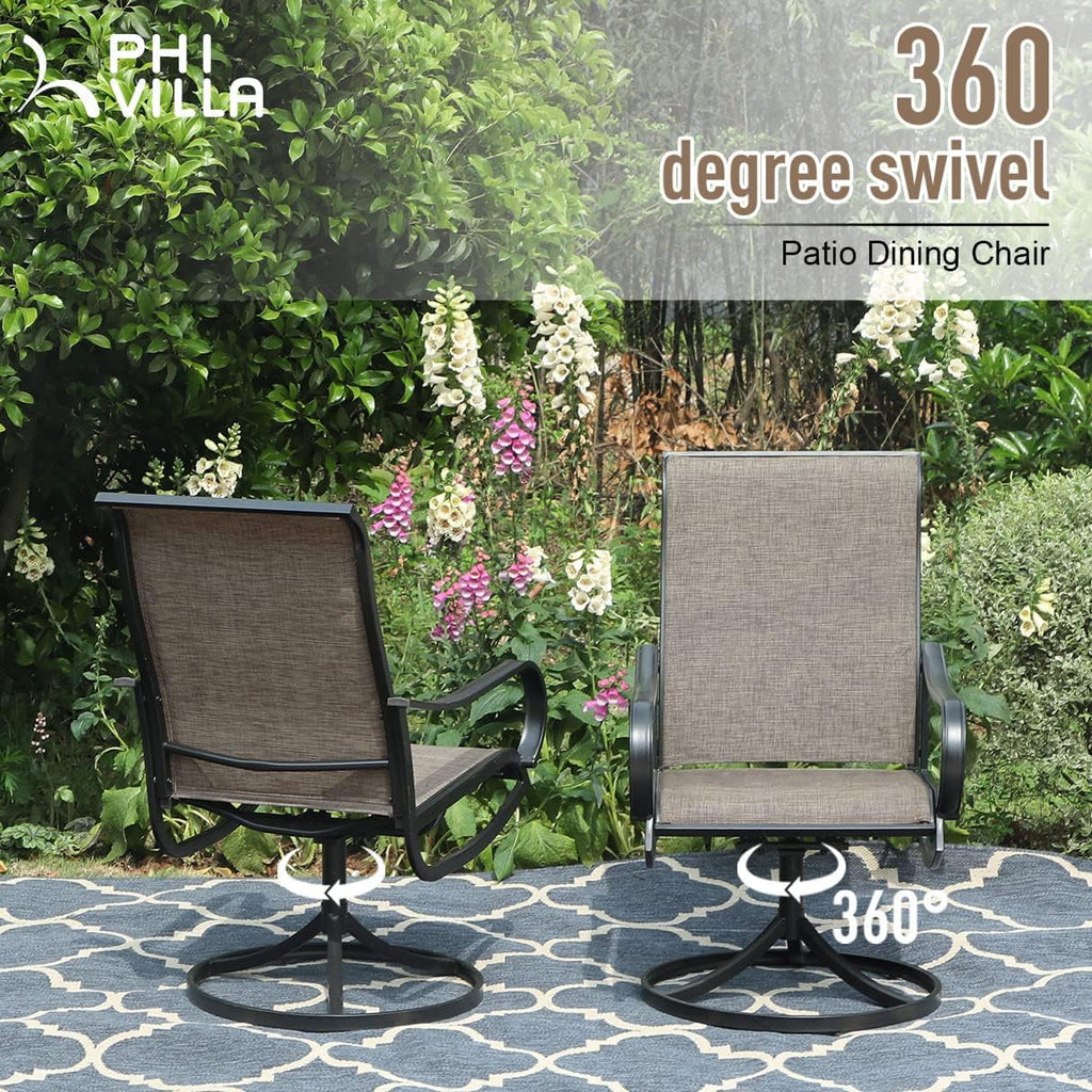 Patio Dining Set with Umbrella 6 Person O400700