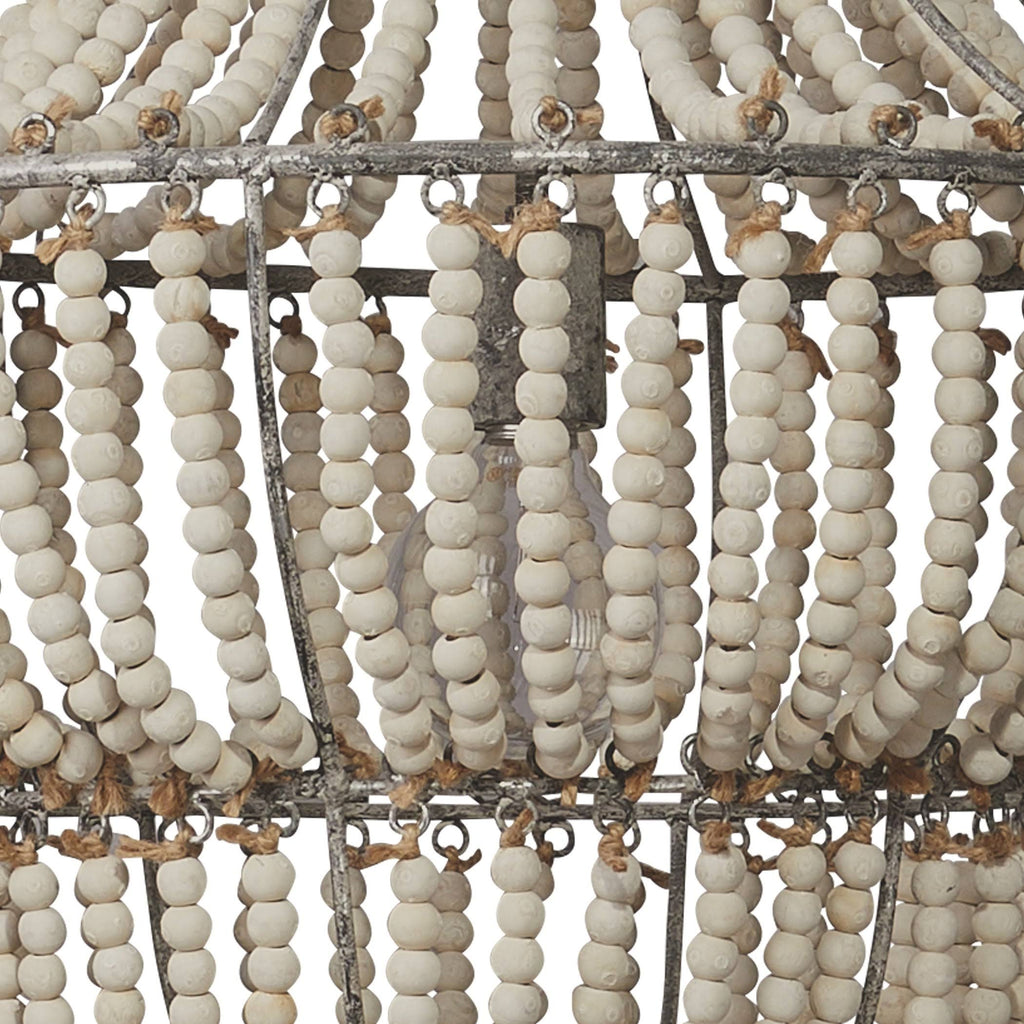 White Beads Chandelier X352