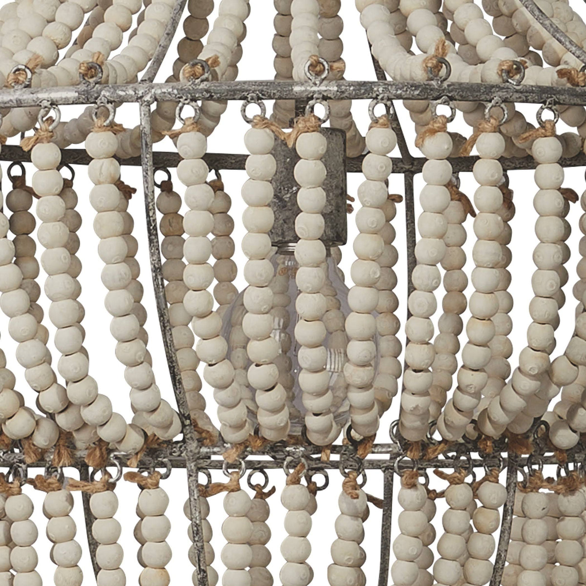 White Beads Chandelier X352