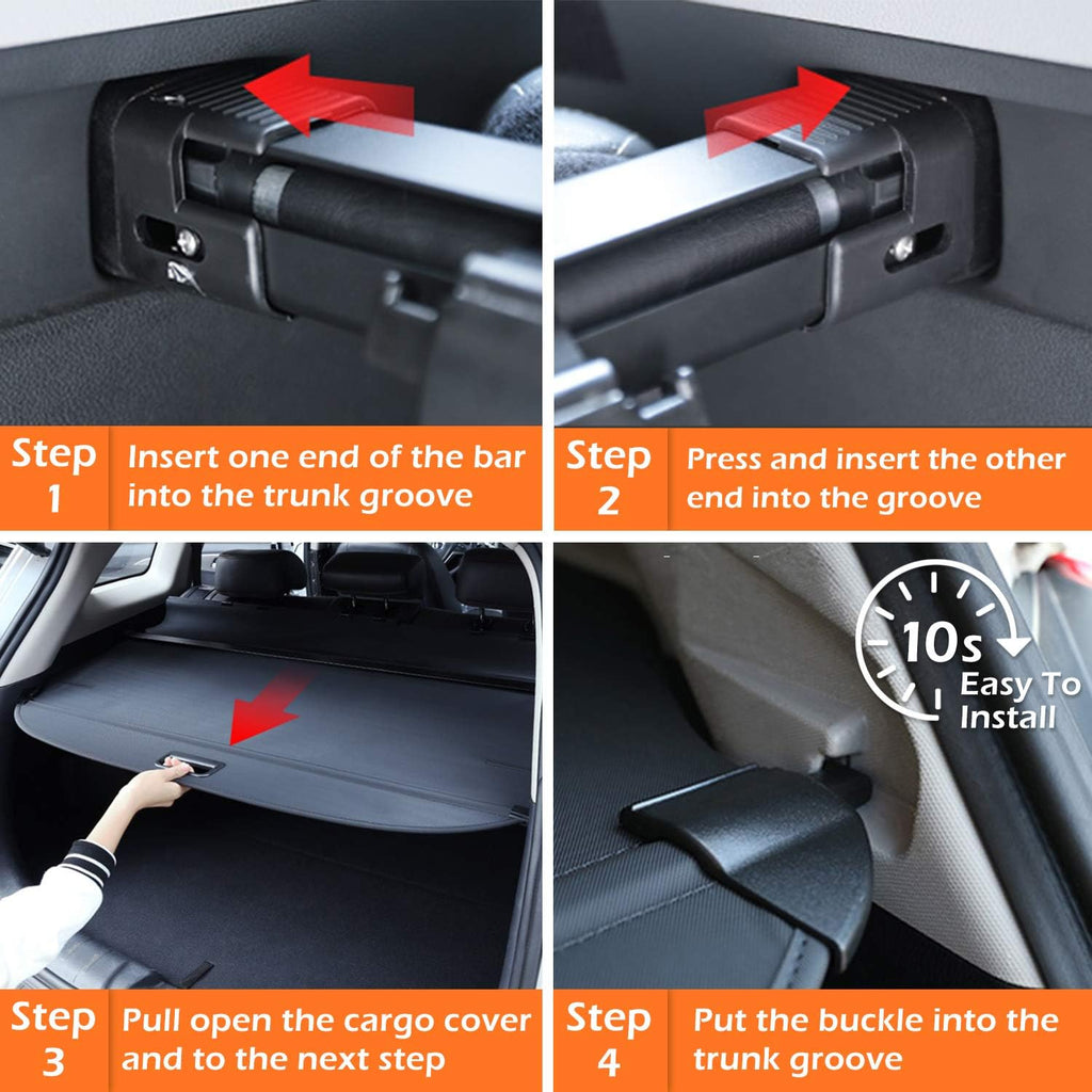Retractable Waterproof Trunk Cargo Cover W824400