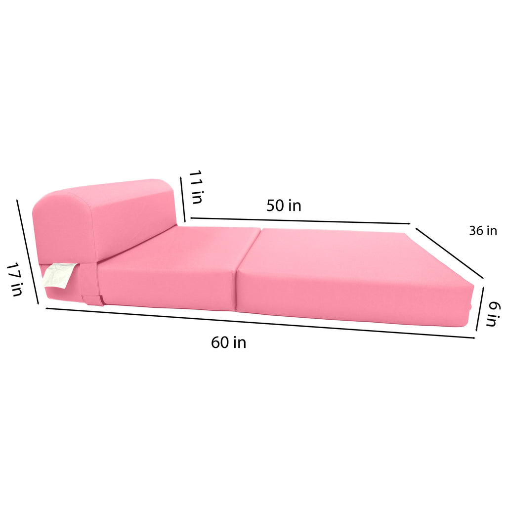 Pink Folding Foam Sleeper Chair D6988