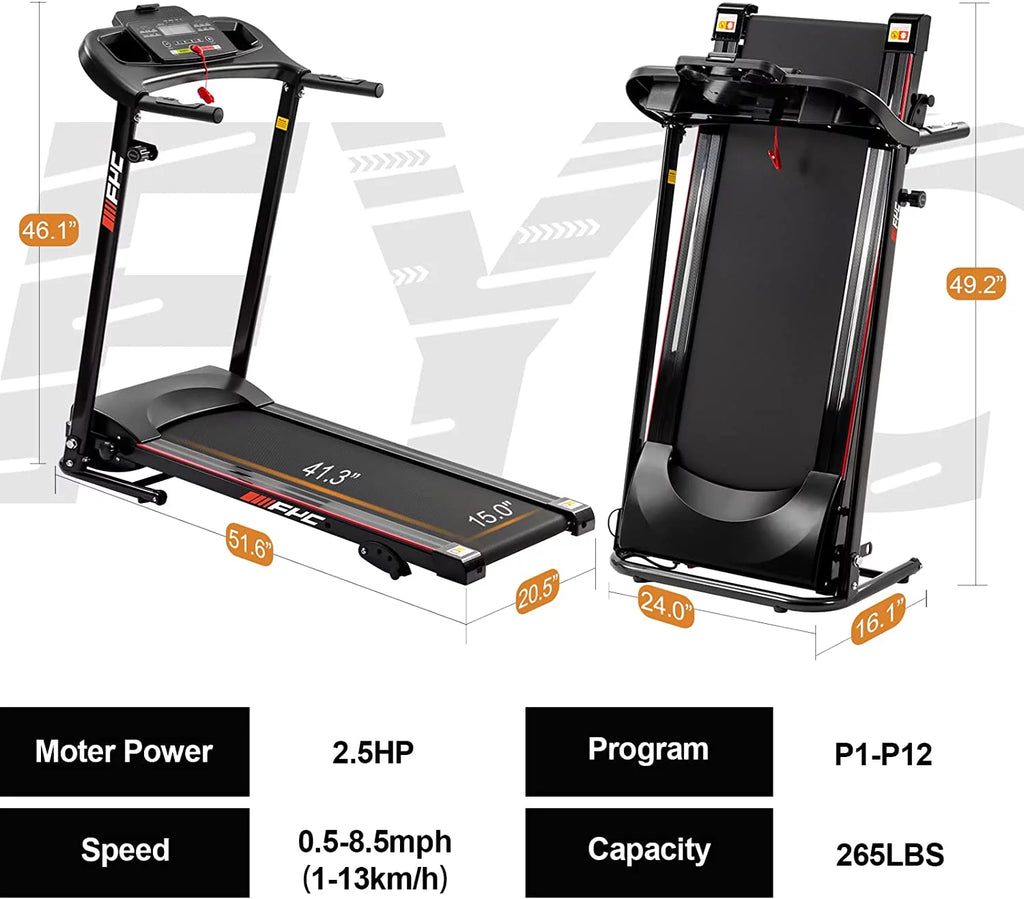 Foldable Treadmill with Incline and Bluetooth K243