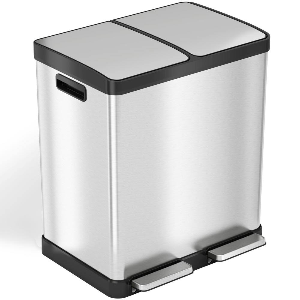 16 Gallon Stainless Steel Step Trash Can X681