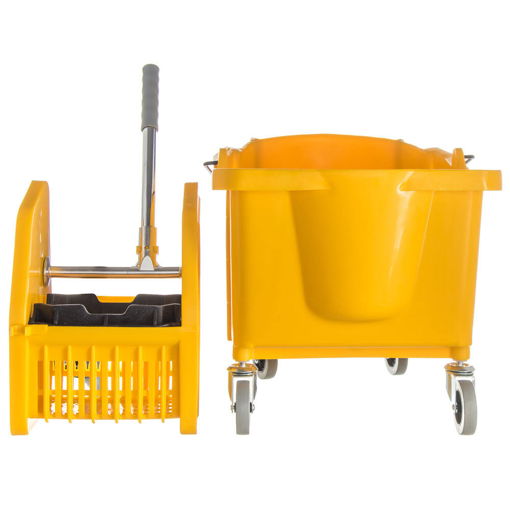 35 Quart Mop Bucket with Down-Press Wringer, Yellow U4833