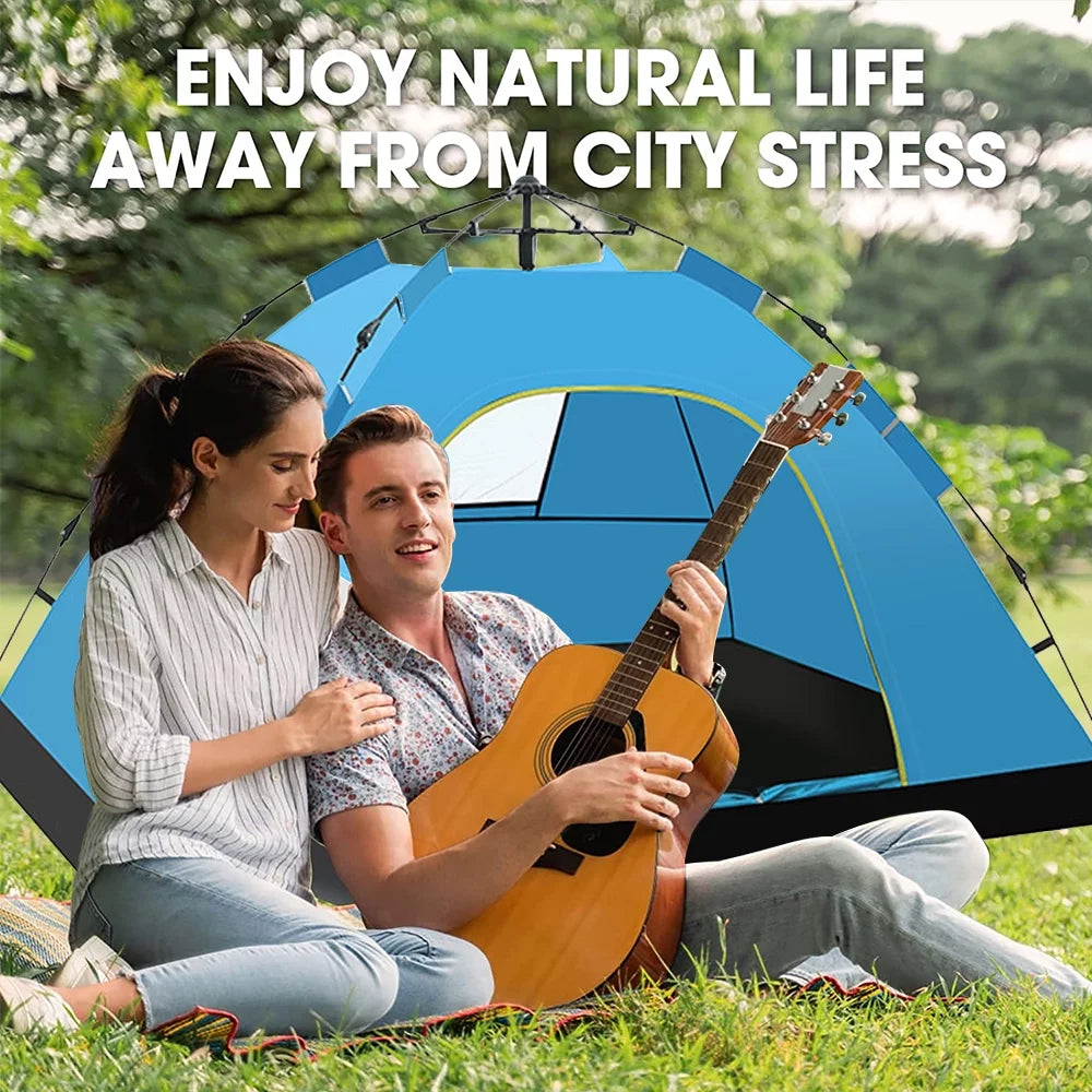 3 Person Waterproof Windproof Pop Up Camping Tent P1451