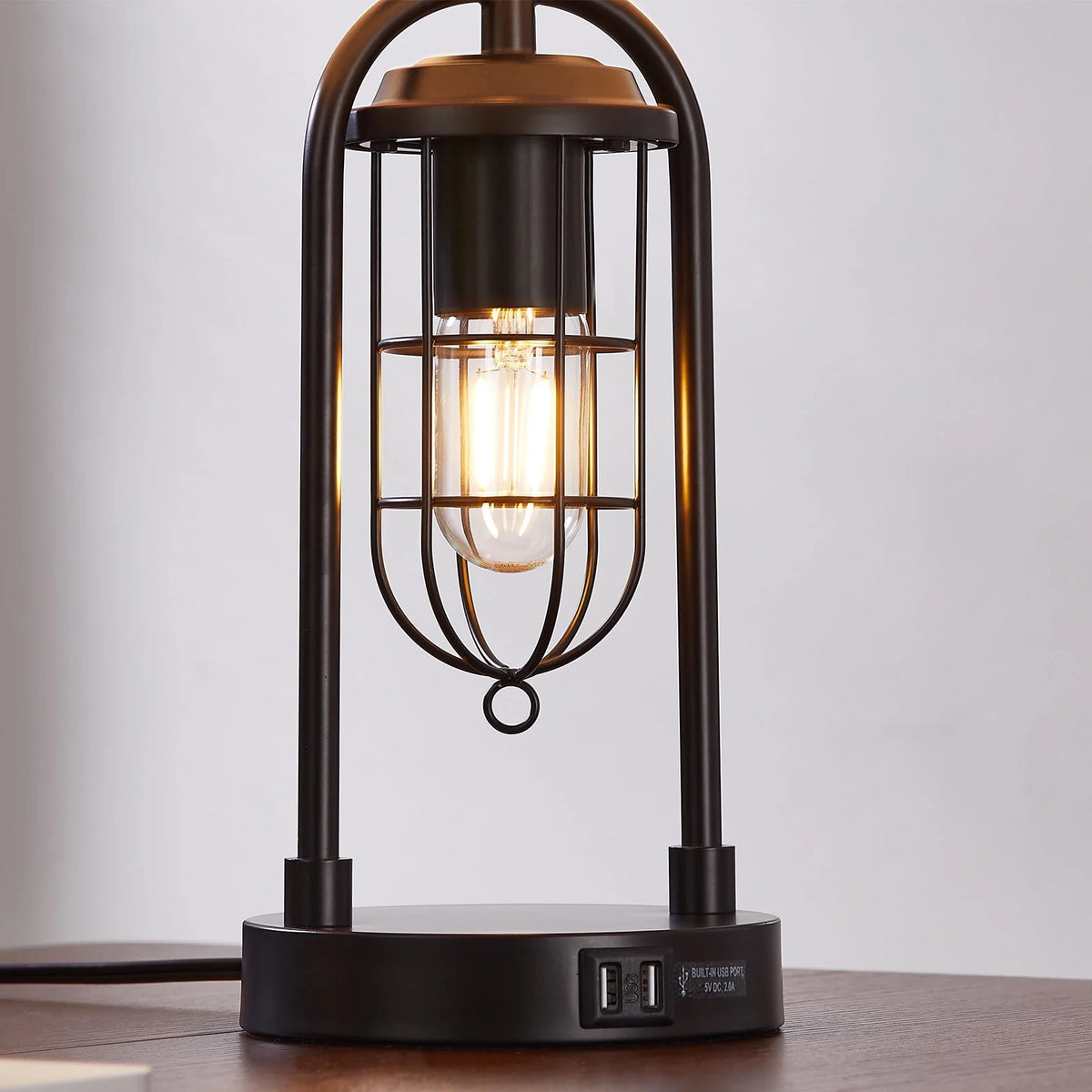 21'' Table Lamps Set of 2 with USB Port and Night Light, White Drum Shade P67490