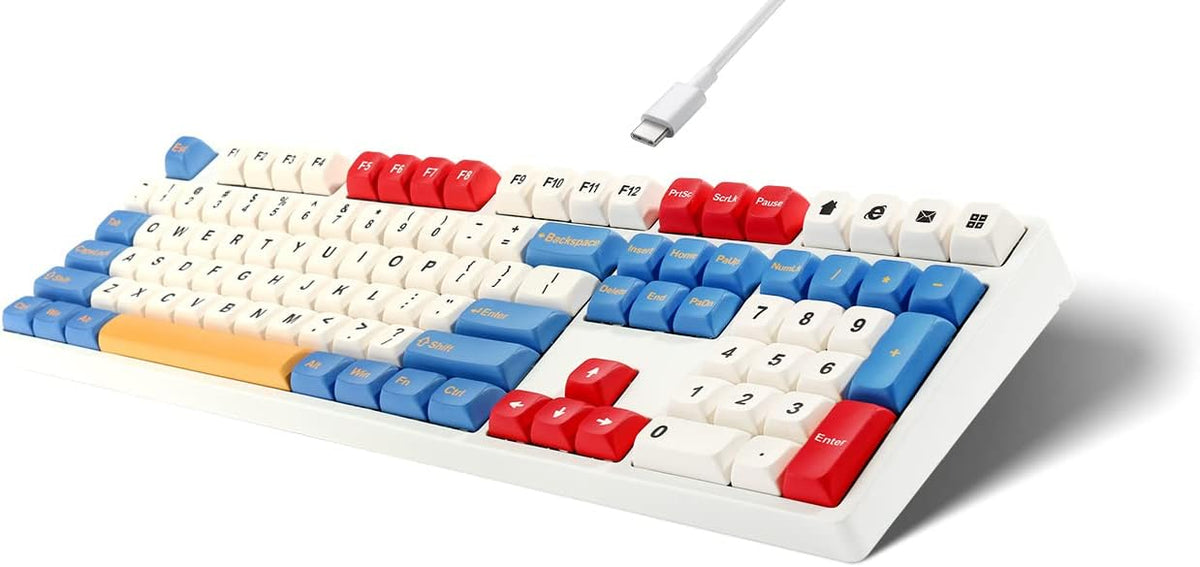Wired USB Mechanical Gaming Keyboard 108 Keys Hot Swappable N60164