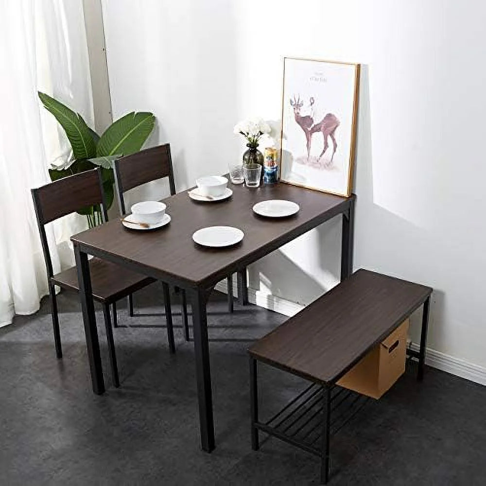 4 Person Dining Table Set with 2 Chairs and 1 Bench G5572