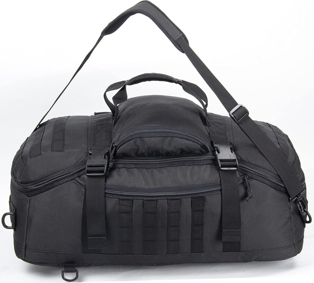 Black MOLLE Compatible Tactical Duffel Bag K895355