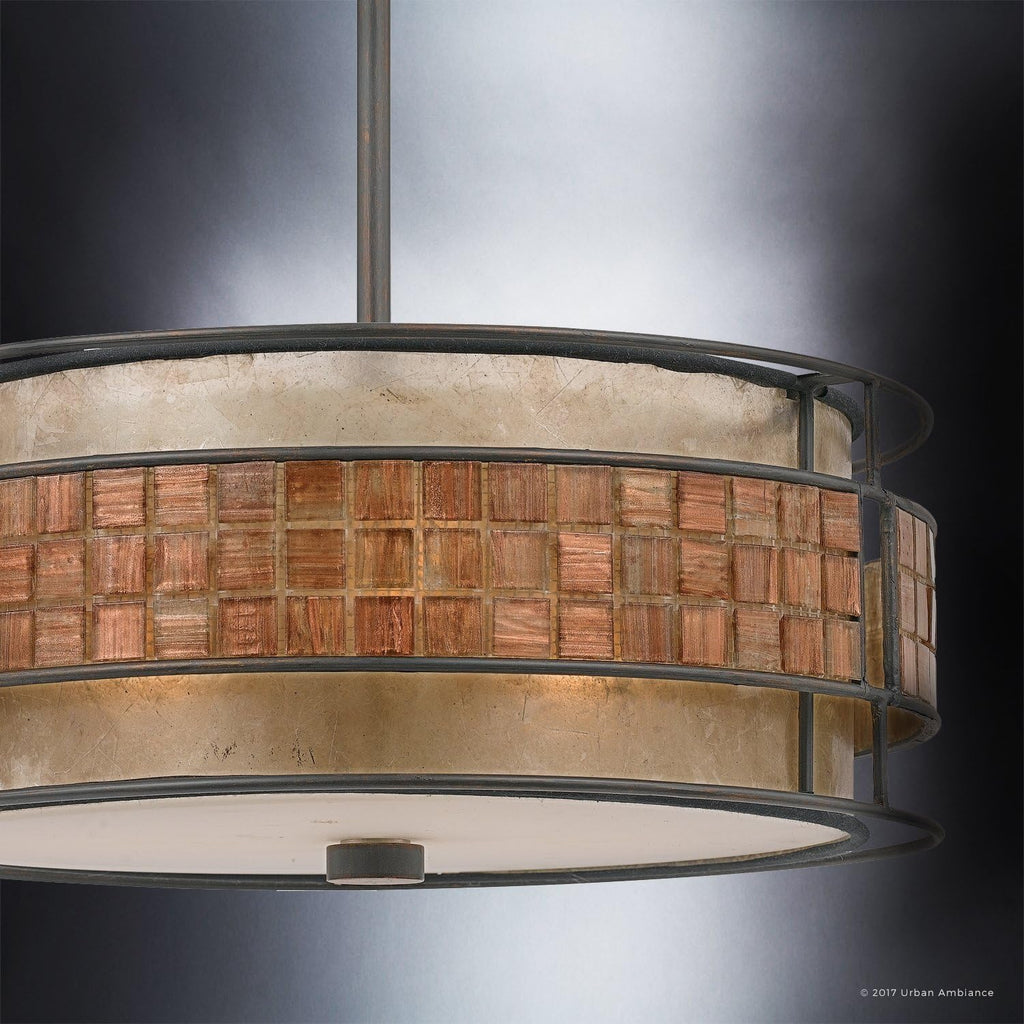 Art Deco Chandelier with Mosaic Tile Shade A4008