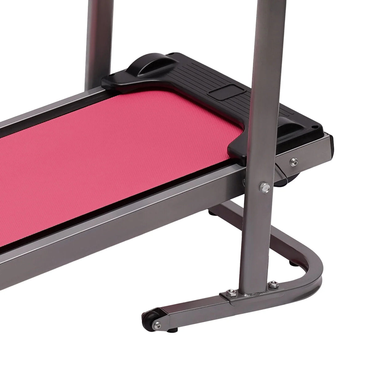 Folding Treadmill with Handrail Pink J9400