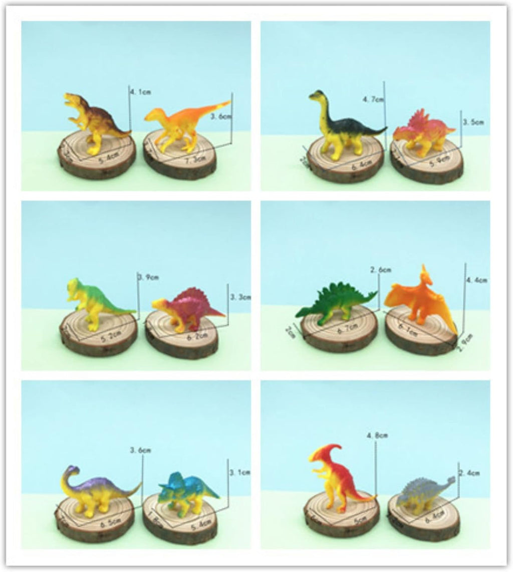 24 Packs Mini Plastic Dinosaur Toys P74914