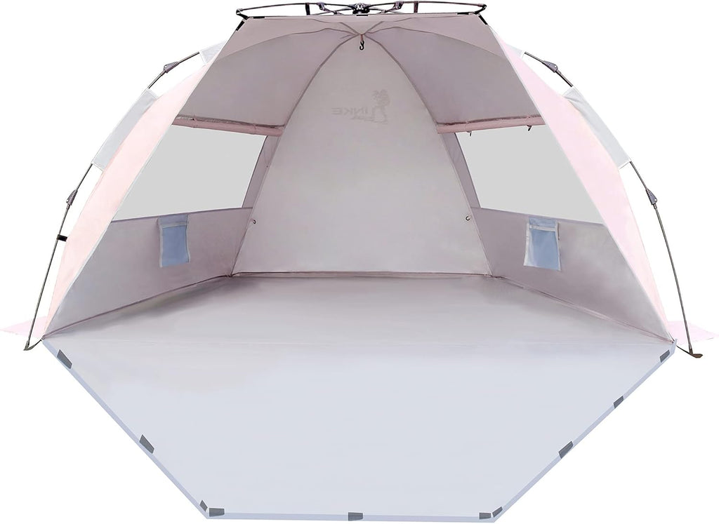 4 Person Easy Setup Beach Tent Sun Shelter with Carry Bag H3240