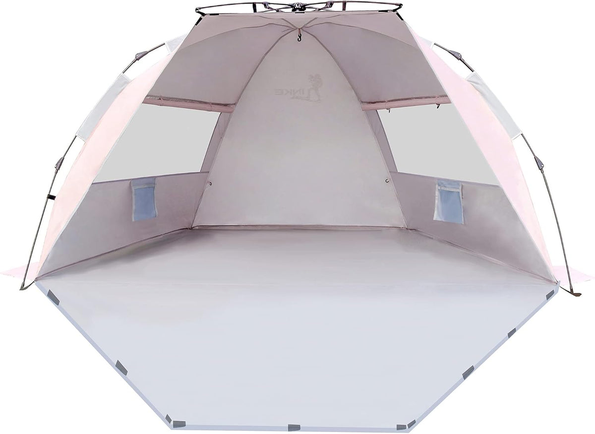 4 Person Easy Setup Beach Tent Sun Shelter with Carry Bag H3240