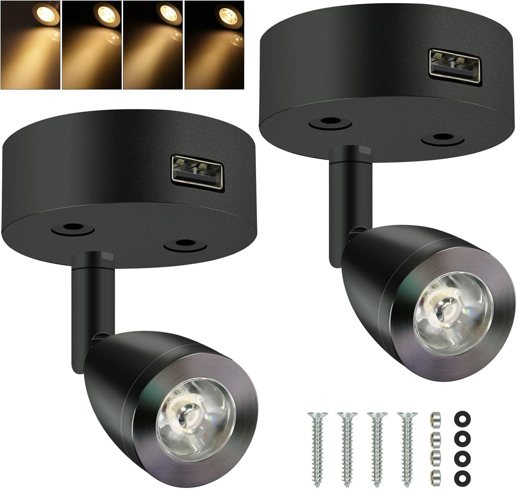 4PCS DC12-24V LED Reading Lamp with USB Port N2080
