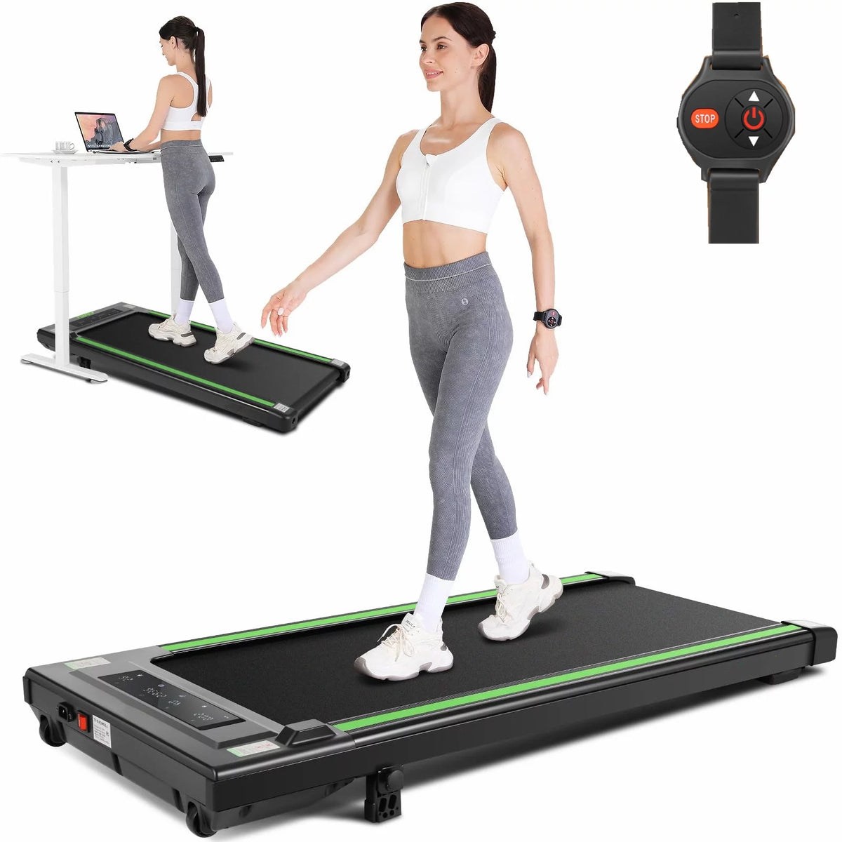 Under Desk Treadmill with Remote Control, Black S423341