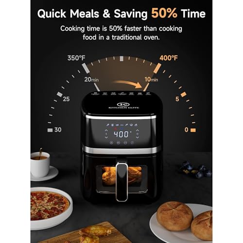 5.28 Quart Stainless Steel Digital Air Fryer Oven P880