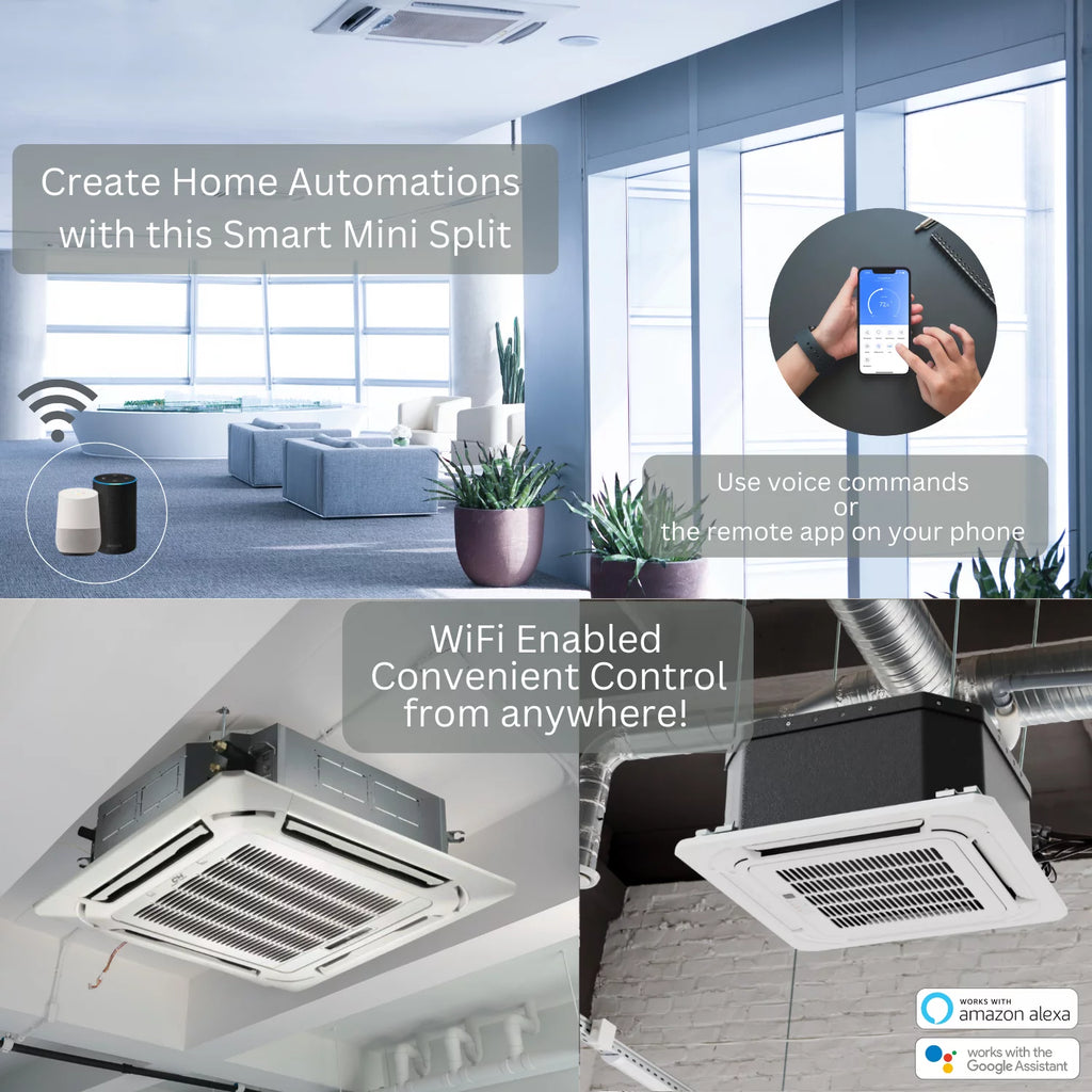 24000 BTU 230V Ceiling Cassette Mini Split Heat Pump Air Conditioner U80835
