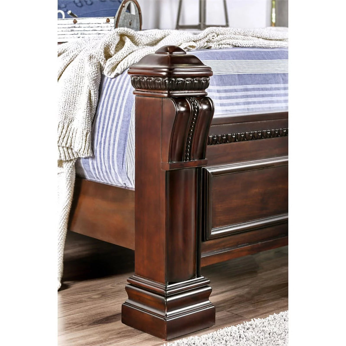Cherry Wood Queen Poster Bed G4914